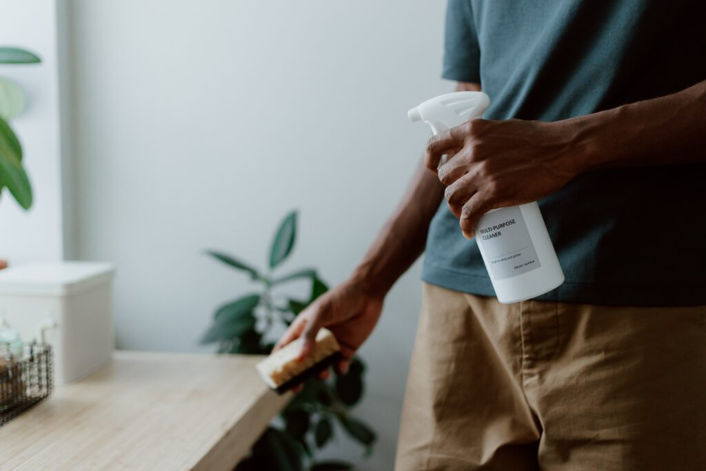 A man doing cleaning services